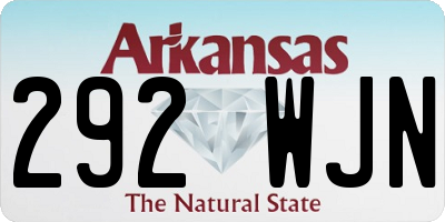 AR license plate 292WJN