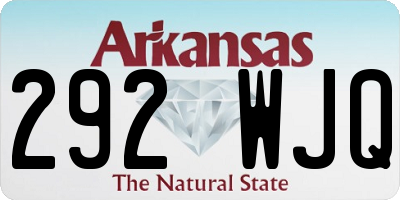 AR license plate 292WJQ
