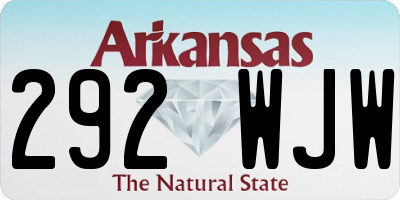 AR license plate 292WJW