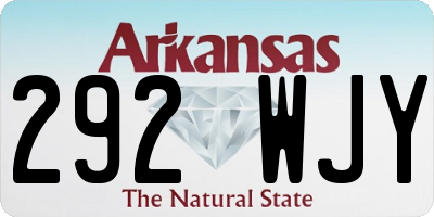 AR license plate 292WJY