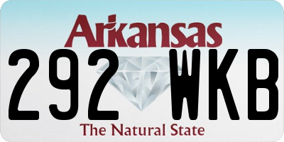 AR license plate 292WKB
