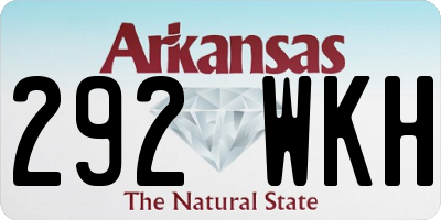 AR license plate 292WKH