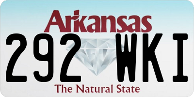 AR license plate 292WKI