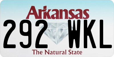 AR license plate 292WKL
