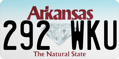 AR license plate 292WKU