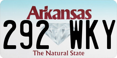 AR license plate 292WKY