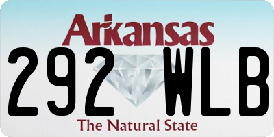 AR license plate 292WLB