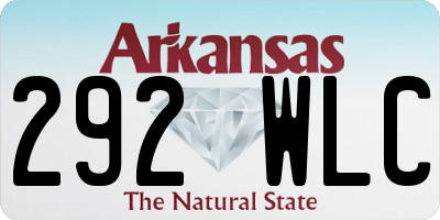 AR license plate 292WLC