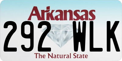 AR license plate 292WLK