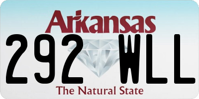 AR license plate 292WLL
