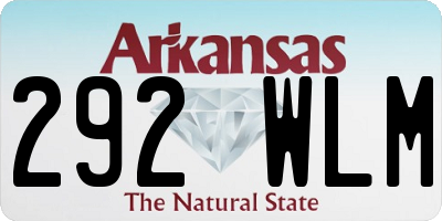 AR license plate 292WLM