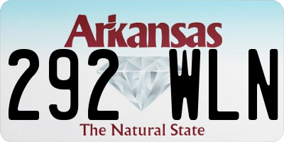 AR license plate 292WLN