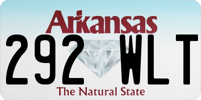 AR license plate 292WLT