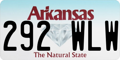 AR license plate 292WLW