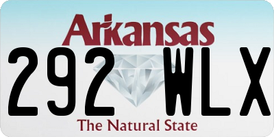 AR license plate 292WLX