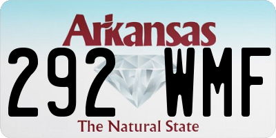 AR license plate 292WMF
