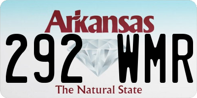 AR license plate 292WMR