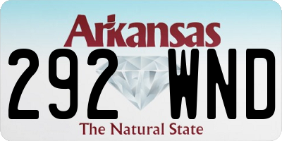 AR license plate 292WND