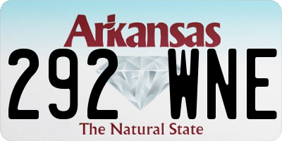 AR license plate 292WNE