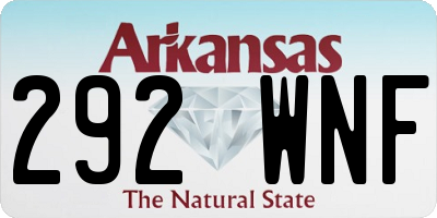 AR license plate 292WNF