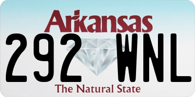 AR license plate 292WNL
