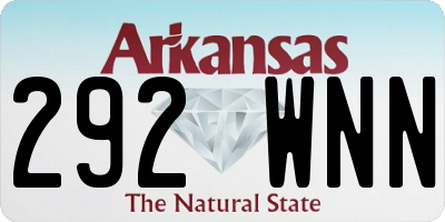AR license plate 292WNN