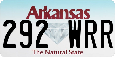 AR license plate 292WRR