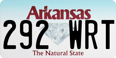 AR license plate 292WRT