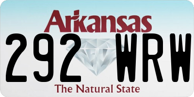 AR license plate 292WRW
