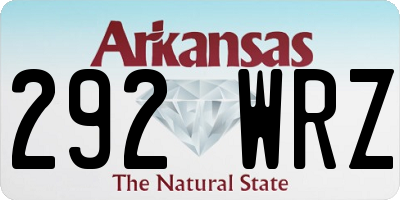 AR license plate 292WRZ