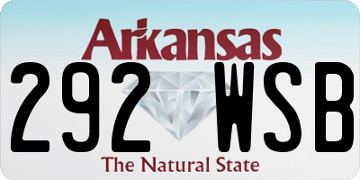 AR license plate 292WSB