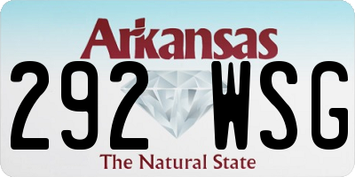 AR license plate 292WSG