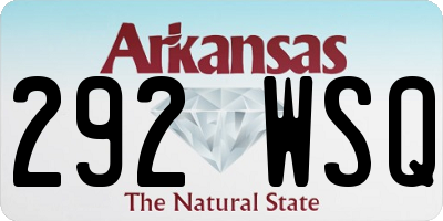 AR license plate 292WSQ