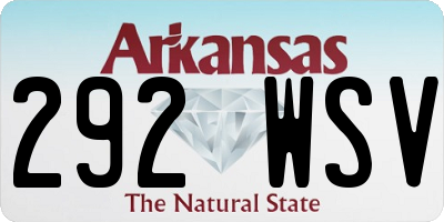 AR license plate 292WSV