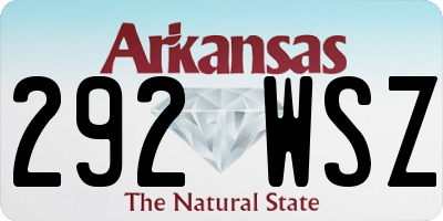 AR license plate 292WSZ