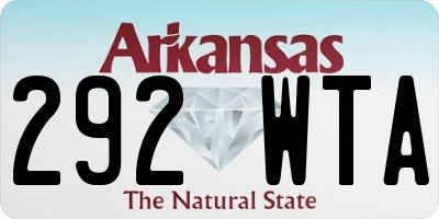 AR license plate 292WTA