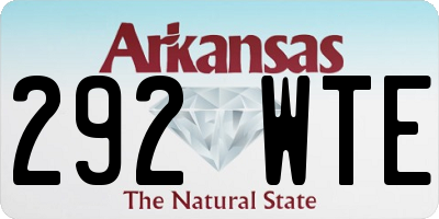 AR license plate 292WTE