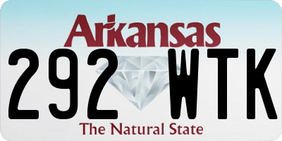 AR license plate 292WTK