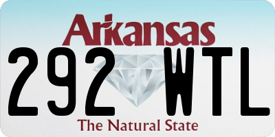 AR license plate 292WTL