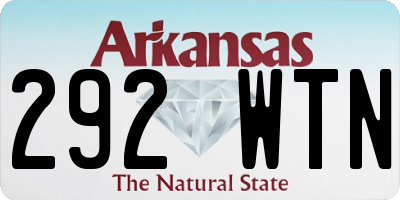 AR license plate 292WTN