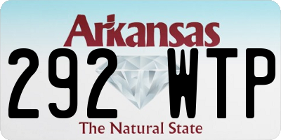AR license plate 292WTP