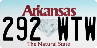 AR license plate 292WTW