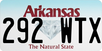 AR license plate 292WTX