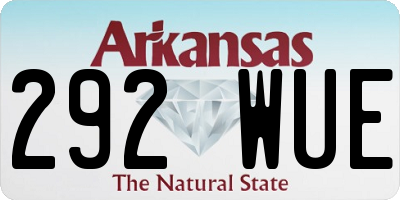 AR license plate 292WUE