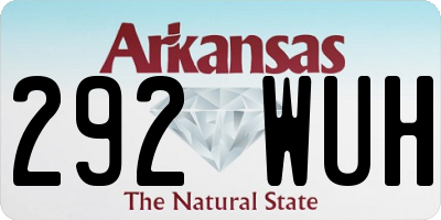 AR license plate 292WUH
