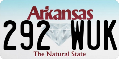 AR license plate 292WUK