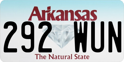 AR license plate 292WUN