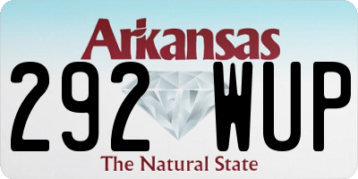 AR license plate 292WUP