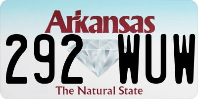 AR license plate 292WUW