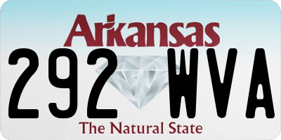 AR license plate 292WVA